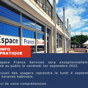 Fermeture exceptionnelle de l'Espace France Services